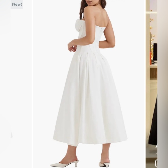 House of CB White Strapless Wedding Dress - Picture 3 of 5